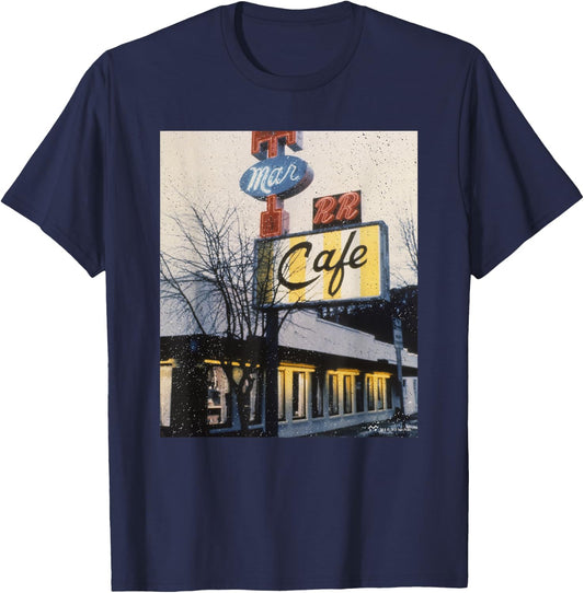 Twin Peaks Double R Diner Vintage Picture T-Shirt - T-Shirt | Navy
