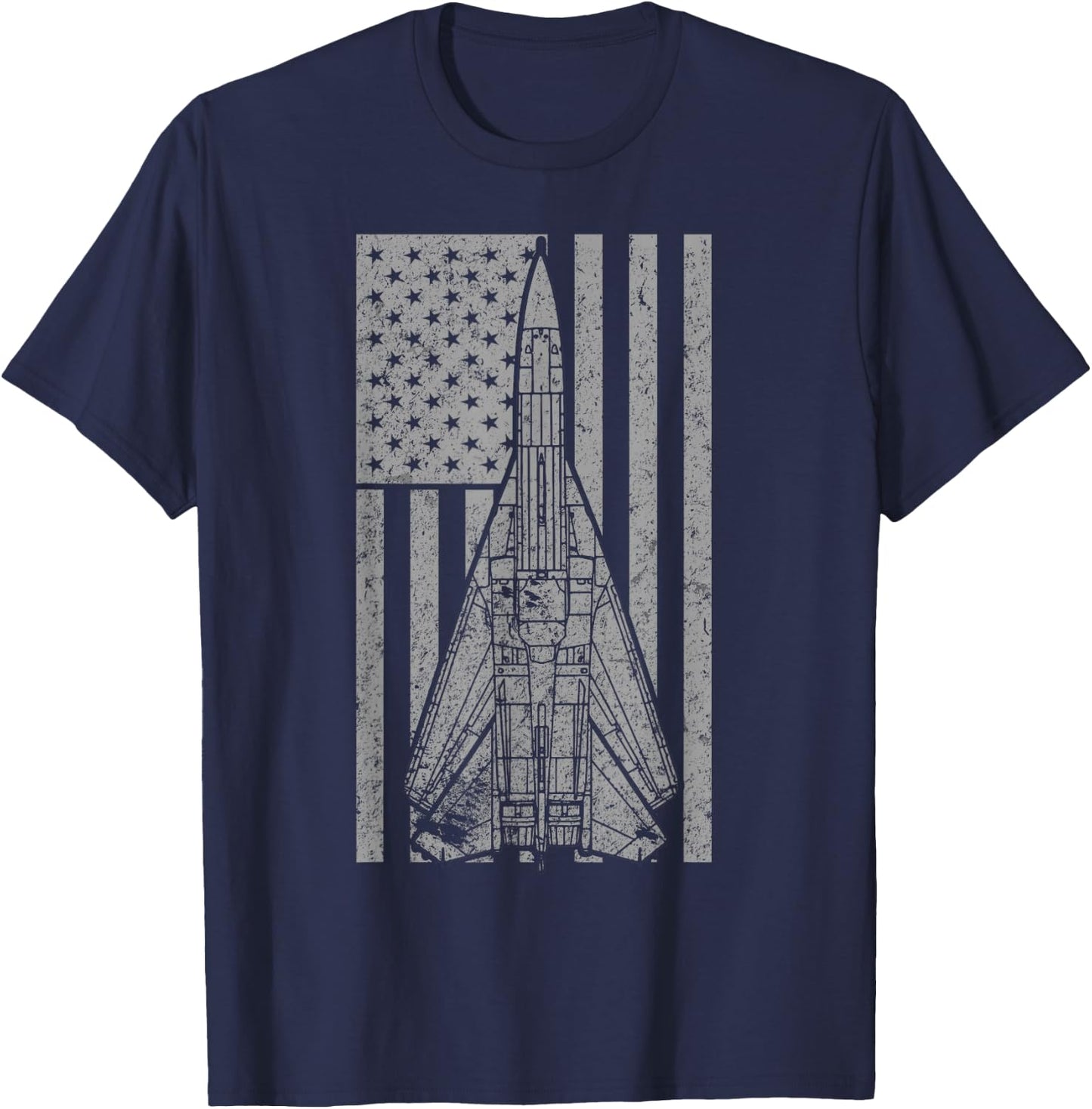 F-111 Aardvark Supersonic Airplane Vintage Flag T-Shirt - T-Shirt | Navy