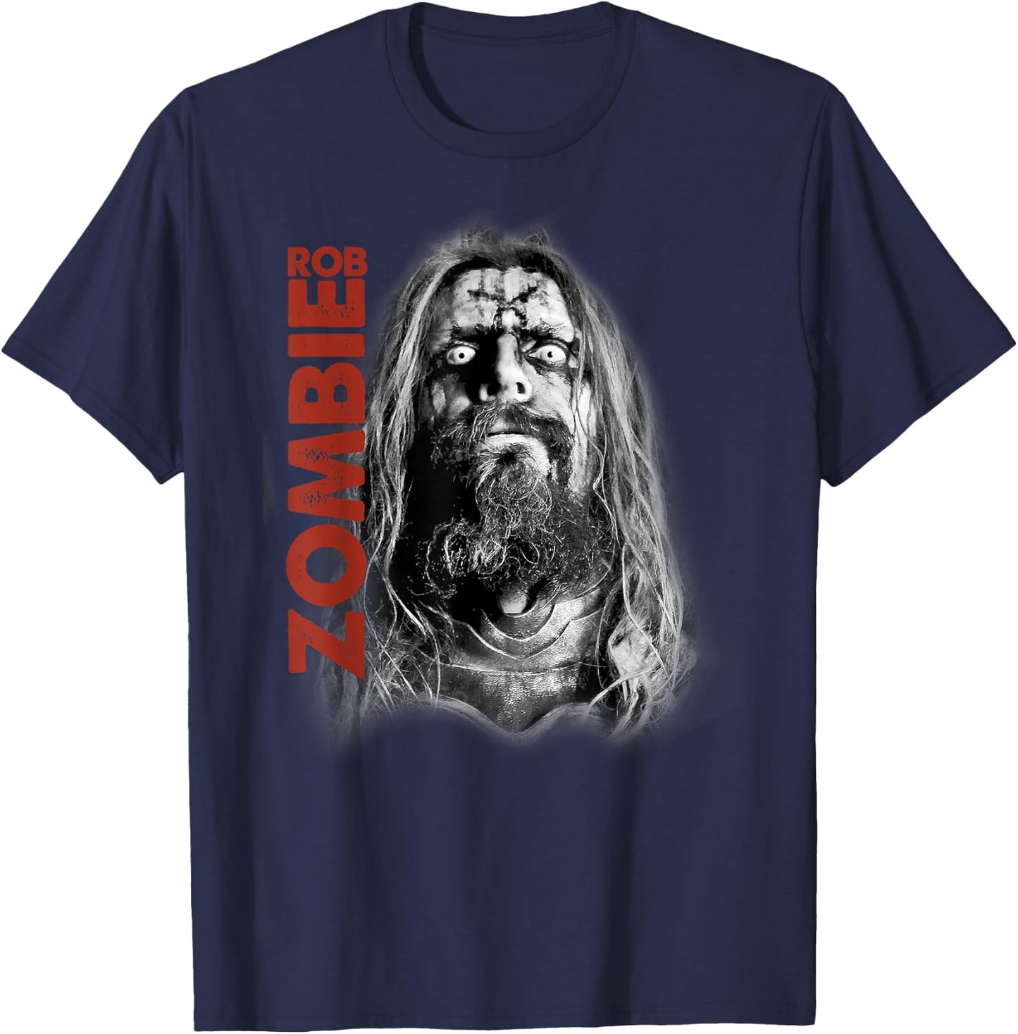 Rob Zombie – Unmasked Face T-Shirt - T-Shirt | Navy