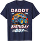 Daddy of the Birthday Boy Monster Truck Birthday T-Shirt - T-Shirt | Navy