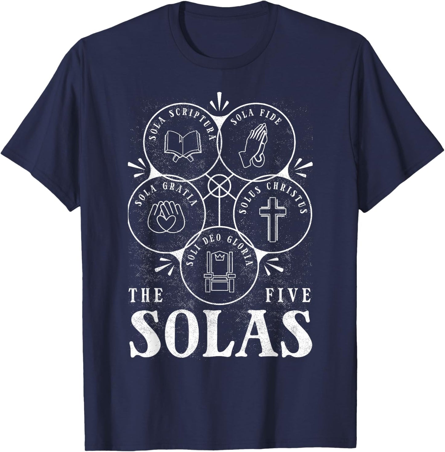 Sola Scriptura - Protestant, Christian Reformation, 5 Solas T-Shirt - T-Shirt | Navy