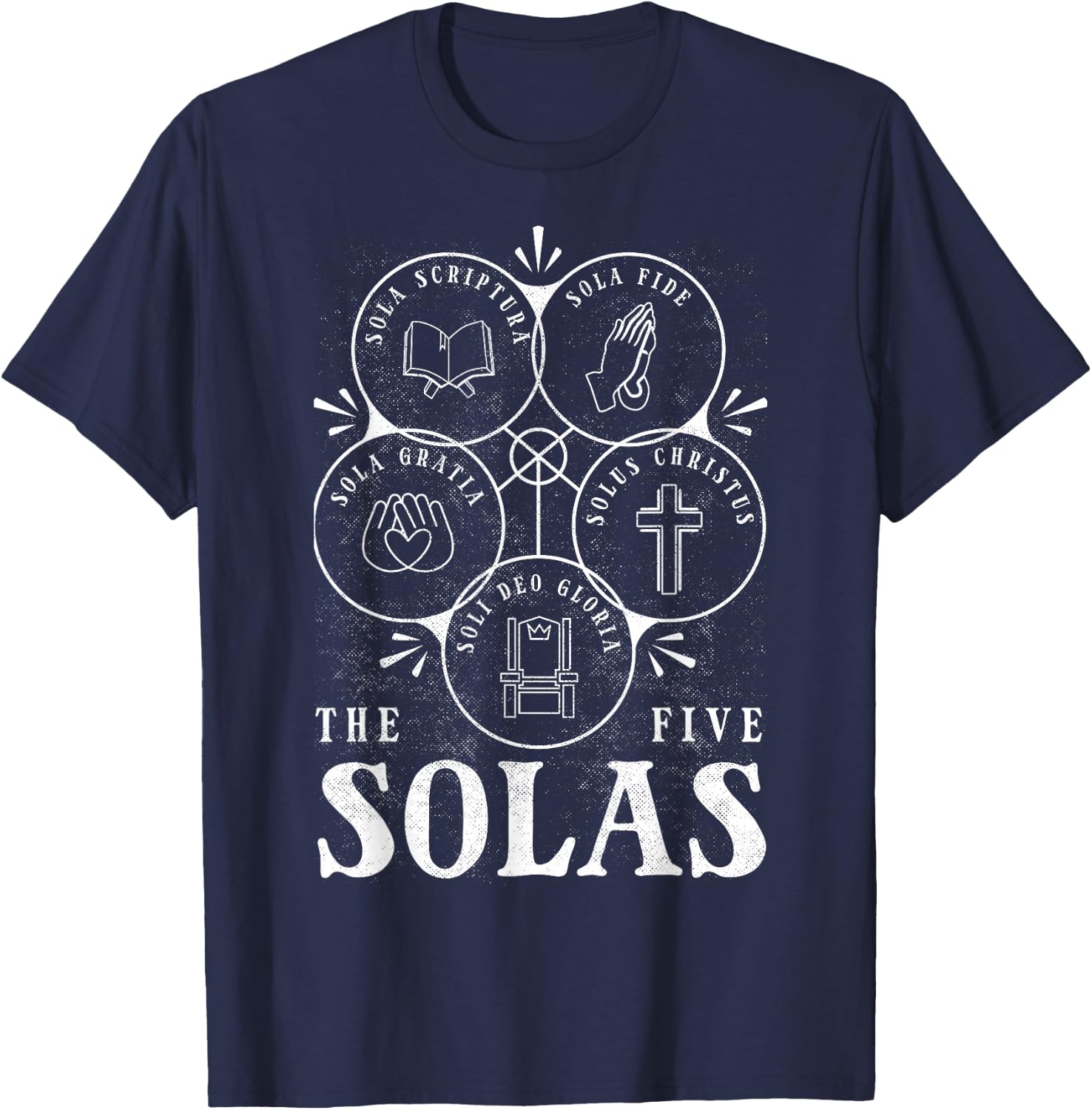Sola Scriptura - Protestant, Christian Reformation, 5 Solas T-Shirt - T-Shirt | Navy