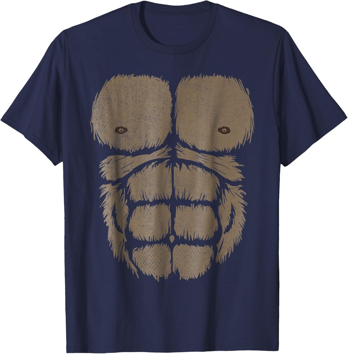 Gorilla Chest Muscle Belly Monkey Ape DIY Costume Kids Adult T-Shirt - T-Shirt | Navy