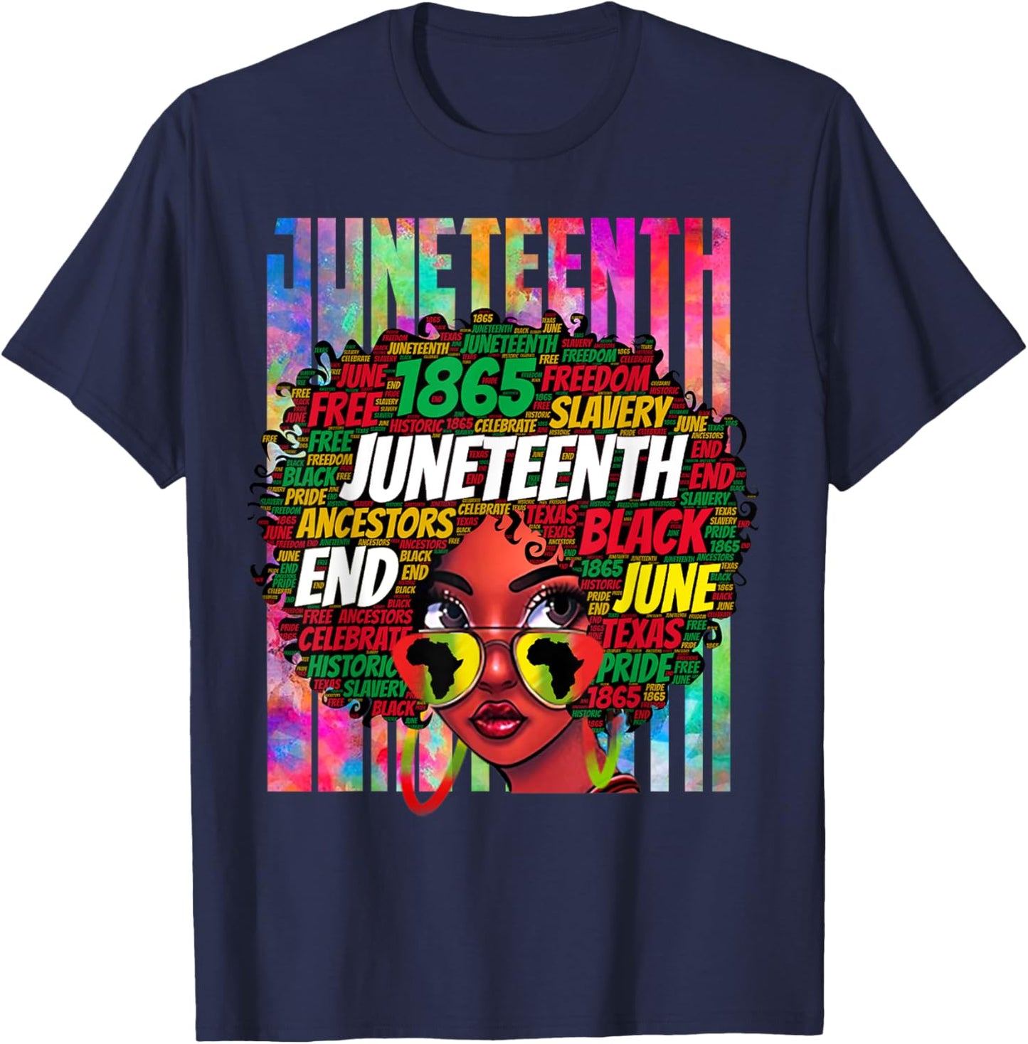 Juneteenth Freedom Day African American June 19th Junenth T-Shirt - T-Shirt | Navy