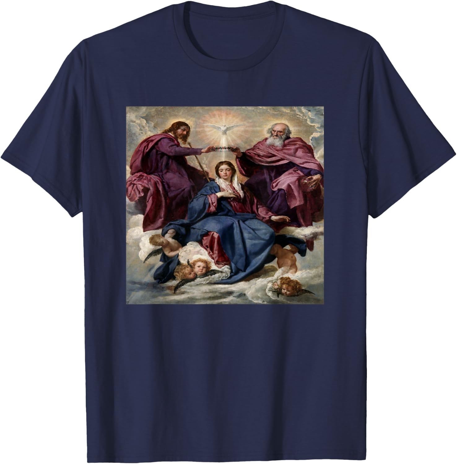Coronation Of The Virgin Mary T-Shirt - T-Shirt | Navy