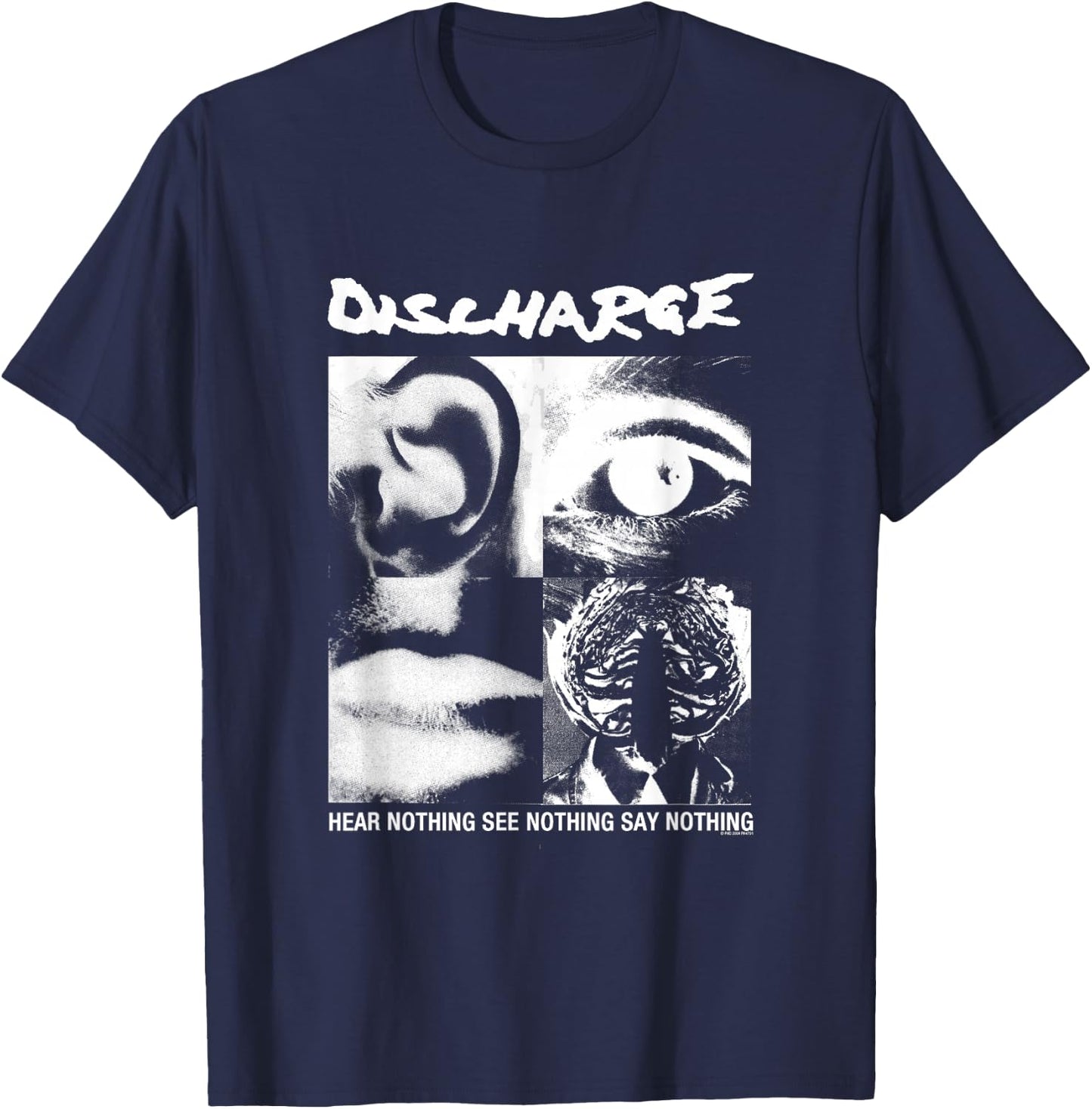 Discharge - Official Merchandise - Hear Nothing T-Shirt - T-Shirt | Navy