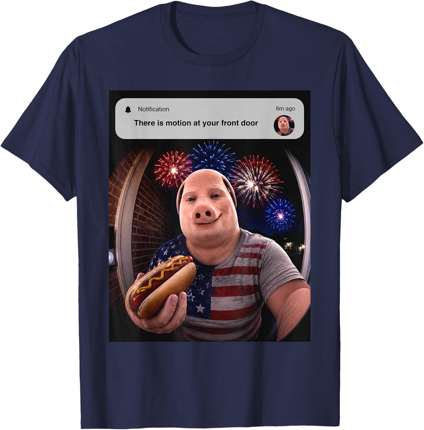 John Pork Fourth of July T-Shirt - T-Shirt | Navy