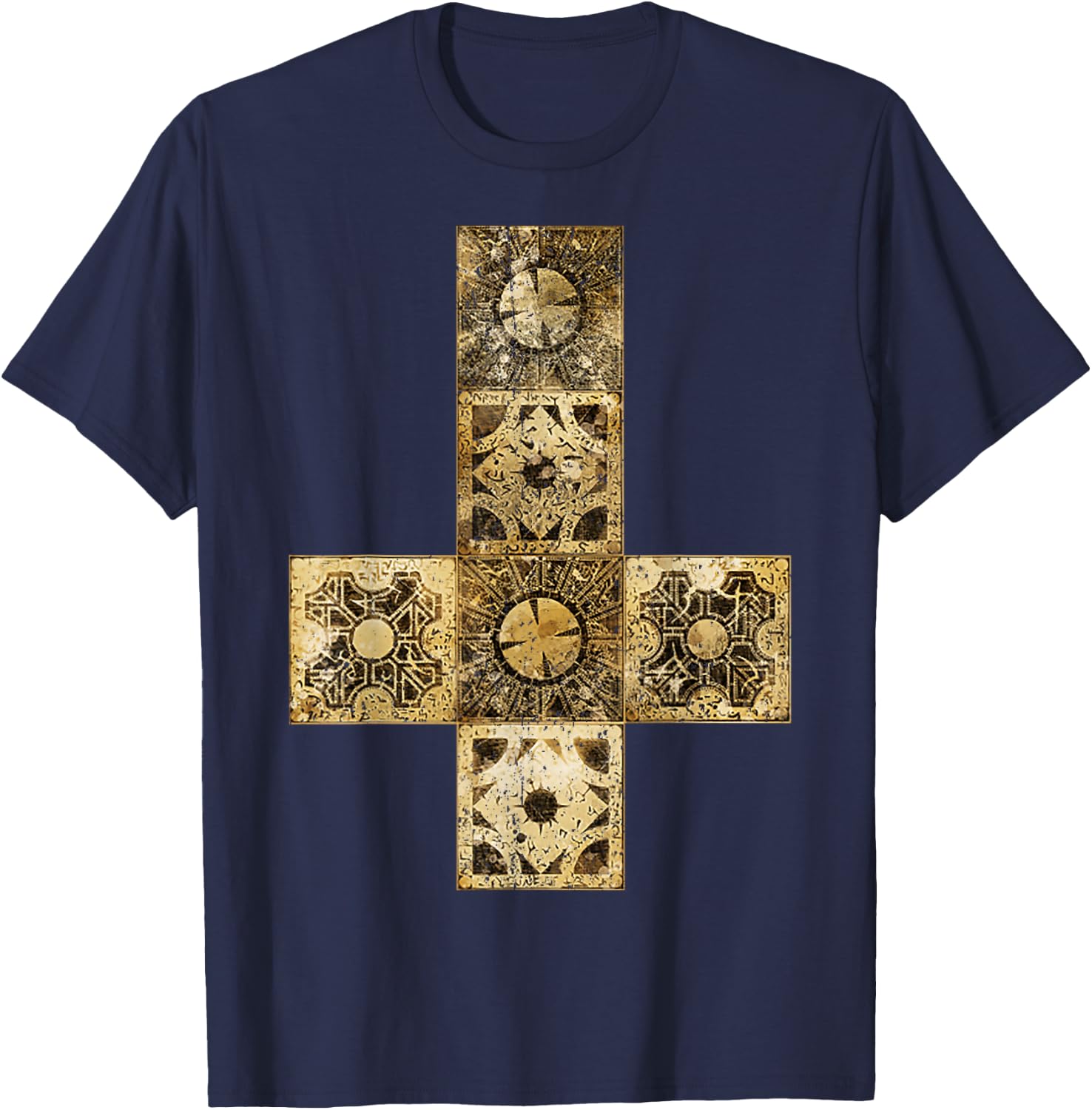 Vintage Cenobite Lament Configuration Puzzle Box V2 T-Shirt - T-Shirt | Navy