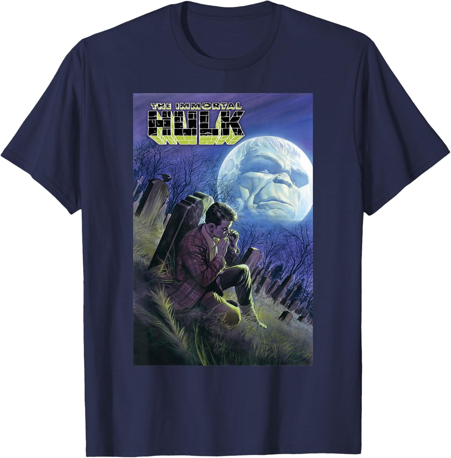 Marvel Immortal Hulk Death Of Rick Jones Comic Book Cover T-Shirt - T-Shirt | Navy