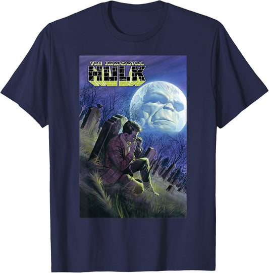 Marvel Immortal Hulk Death Of Rick Jones Comic Book Cover T-Shirt - T-Shirt | Navy