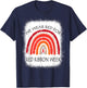We Wear Red For Red Ribbon Week Awareness Rainbow Bleached T-Shirt - T-Shirt | Navy