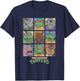 TMNT All Characters Square Design T-Shirt - T-Shirt | Navy