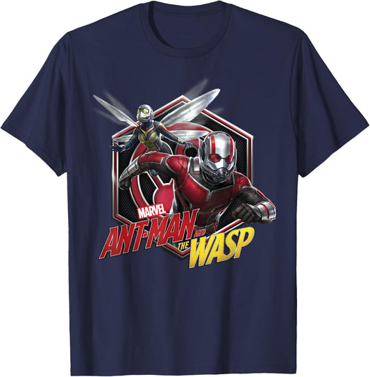 Marvel Ant-Man & The Wasp Hexagon Badge Graphic T-Shirt - T-Shirt | Navy