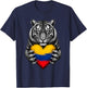 Tiger Heart Colombian Flag Colombia Pride Men Women Kids T-Shirt - T-Shirt | Navy