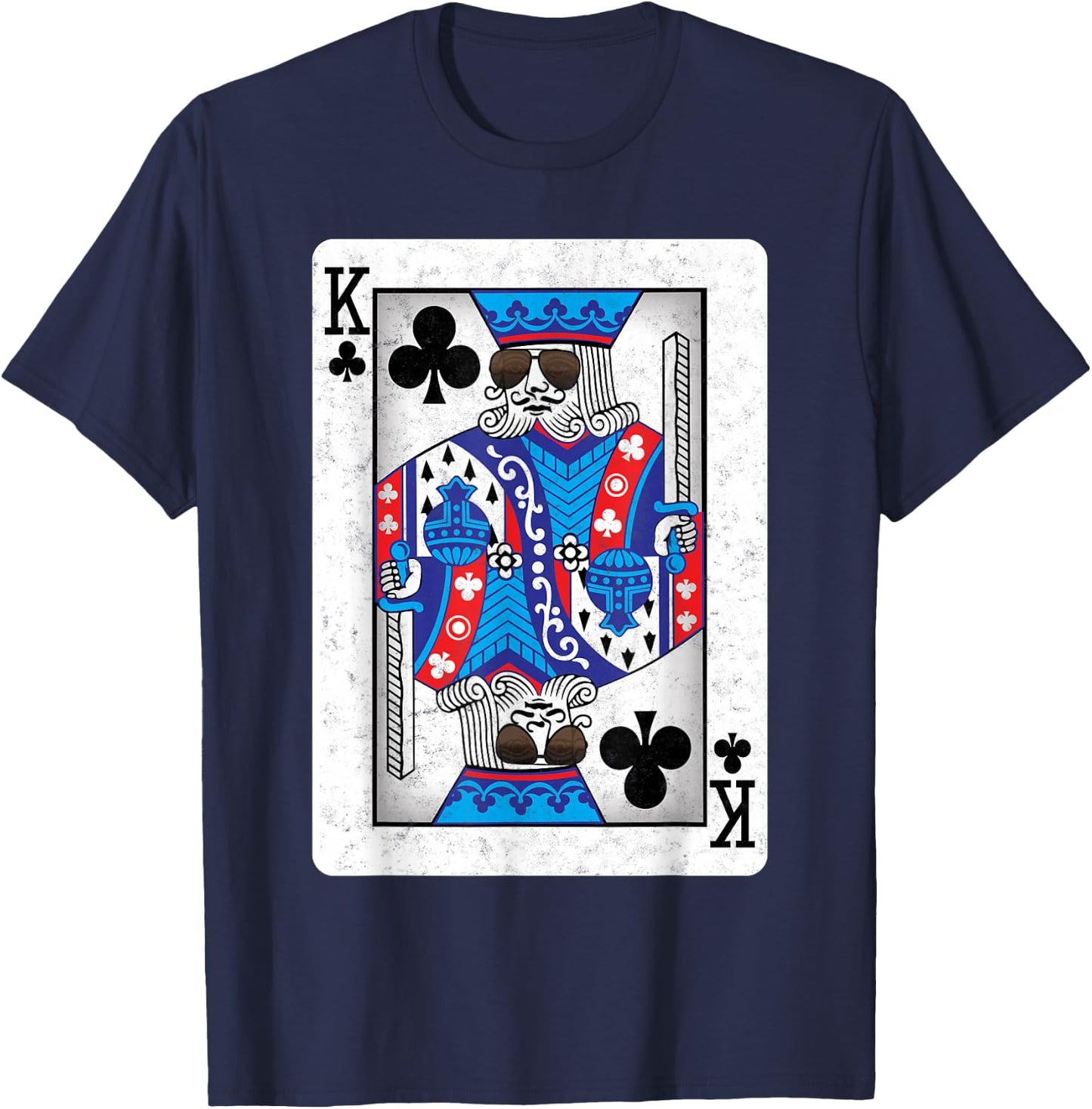 The Cool King of Clubs - Funny Poker Night T-Shirt - T-Shirt | Navy