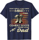 Some Heros Wear Capes Mine Wears Combat Boots Army Dad T-Shirt - T-Shirt | Navy