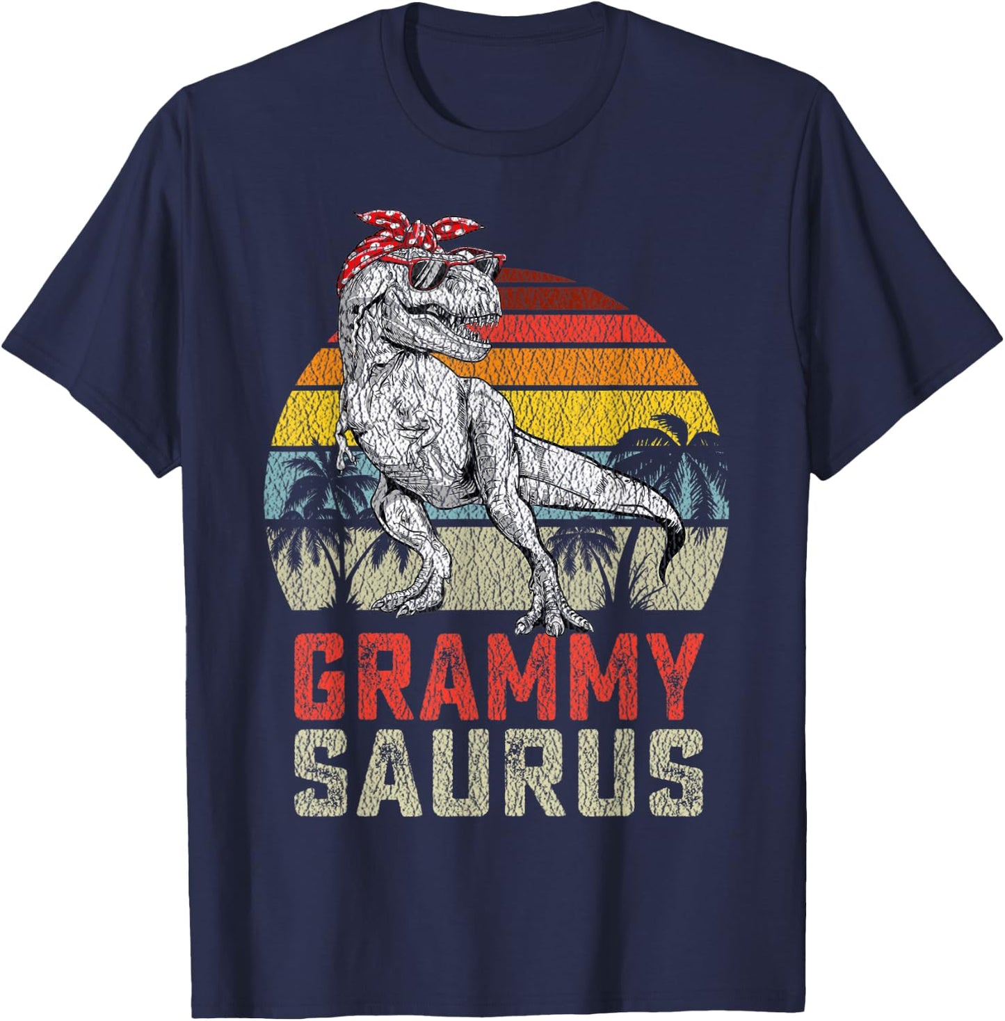 Grammysaurus T Rex Dinosaur Grammy Saurus Family T-Shirt - T-Shirt | Navy