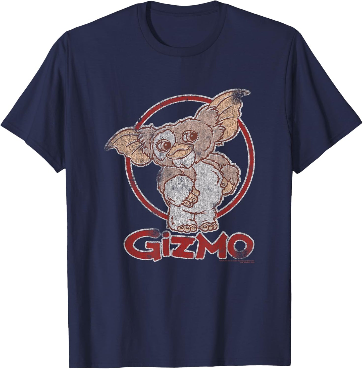Gremlins Distressed Gizmo T-Shirt - T-Shirt | Navy