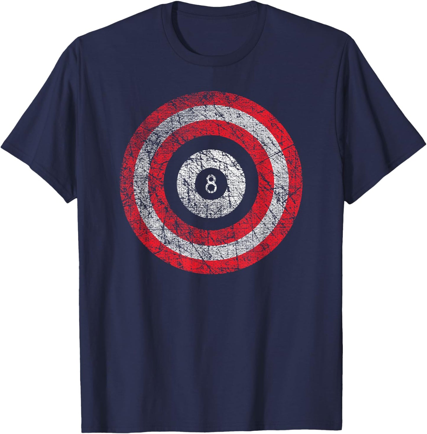 Pool Billiard Shirt Patriotic Odd Ball T-Shirt - T-Shirt | Navy