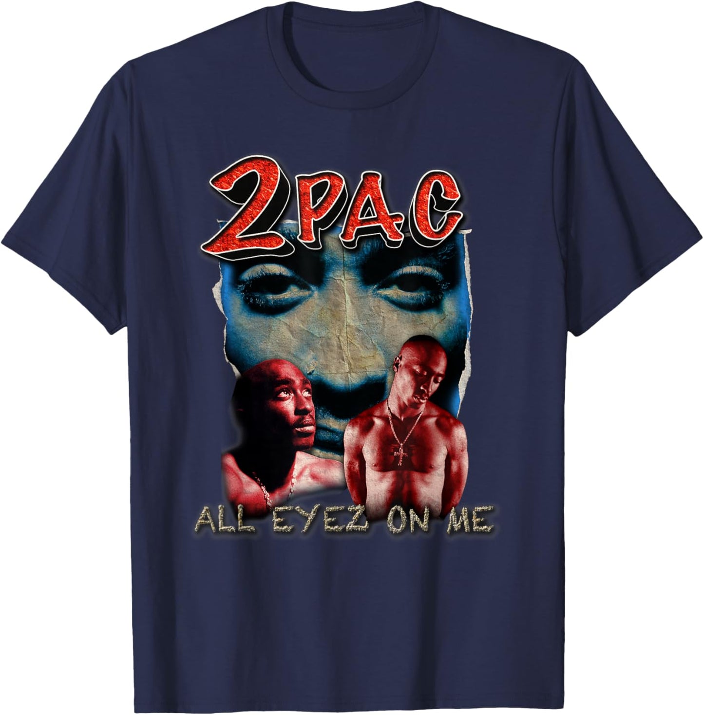 Tupac All Eyez T-Shirt - T-Shirt | Navy
