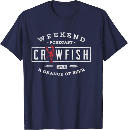 Crawfish Boil Shirt Weekend Forecast Cajun and Beer Party