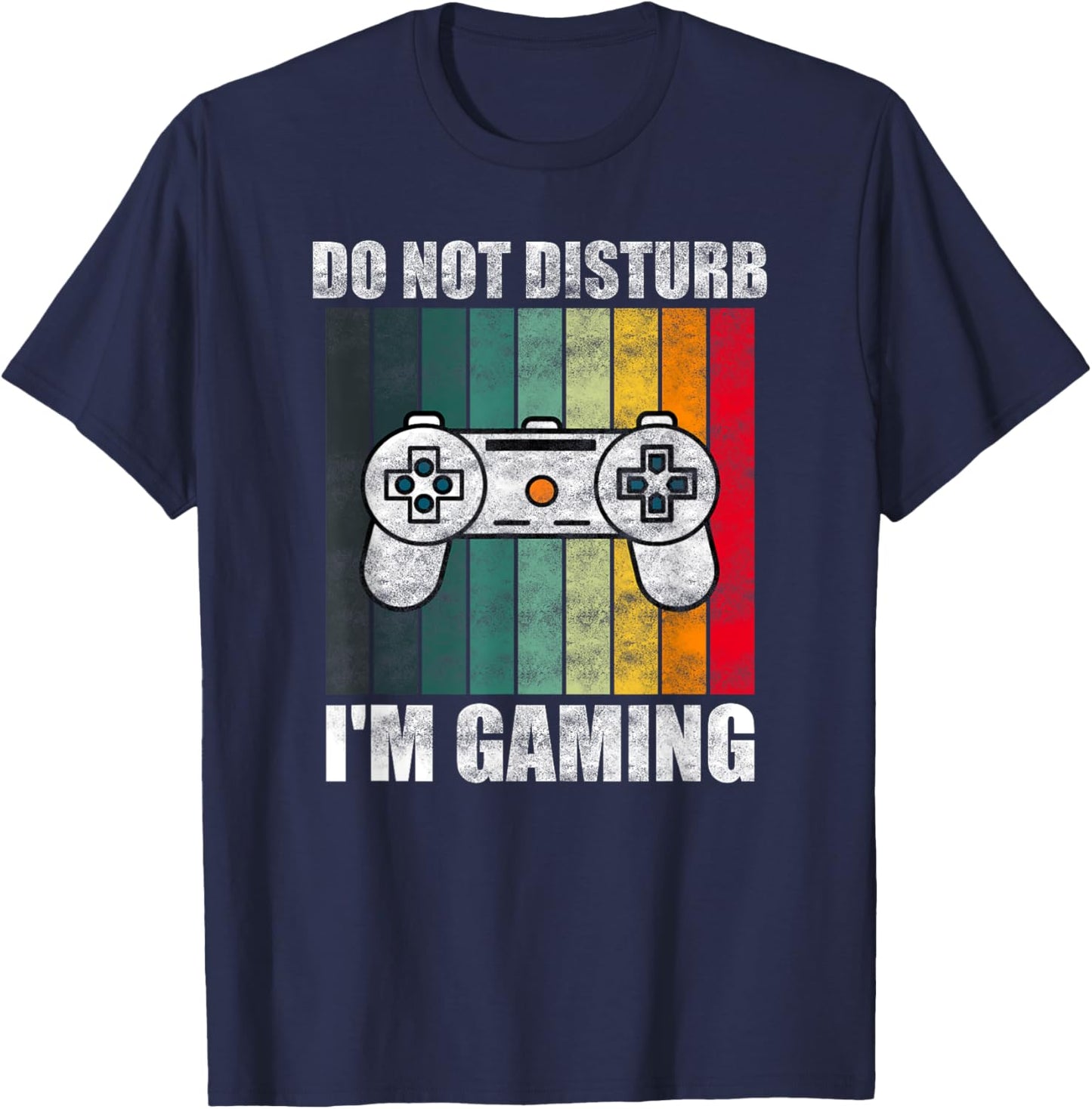 Do Not Disturb I'm Gaming Funny Video Gamer Gift Kids T-Shirt - T-Shirt | Navy
