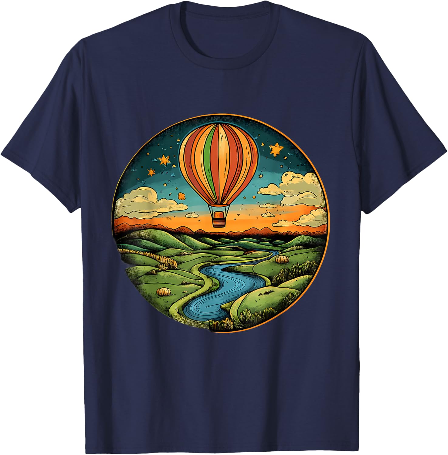 Hot Air Balloon Ride Festival Hot Air Ballooning T-Shirt - T-Shirt | Navy