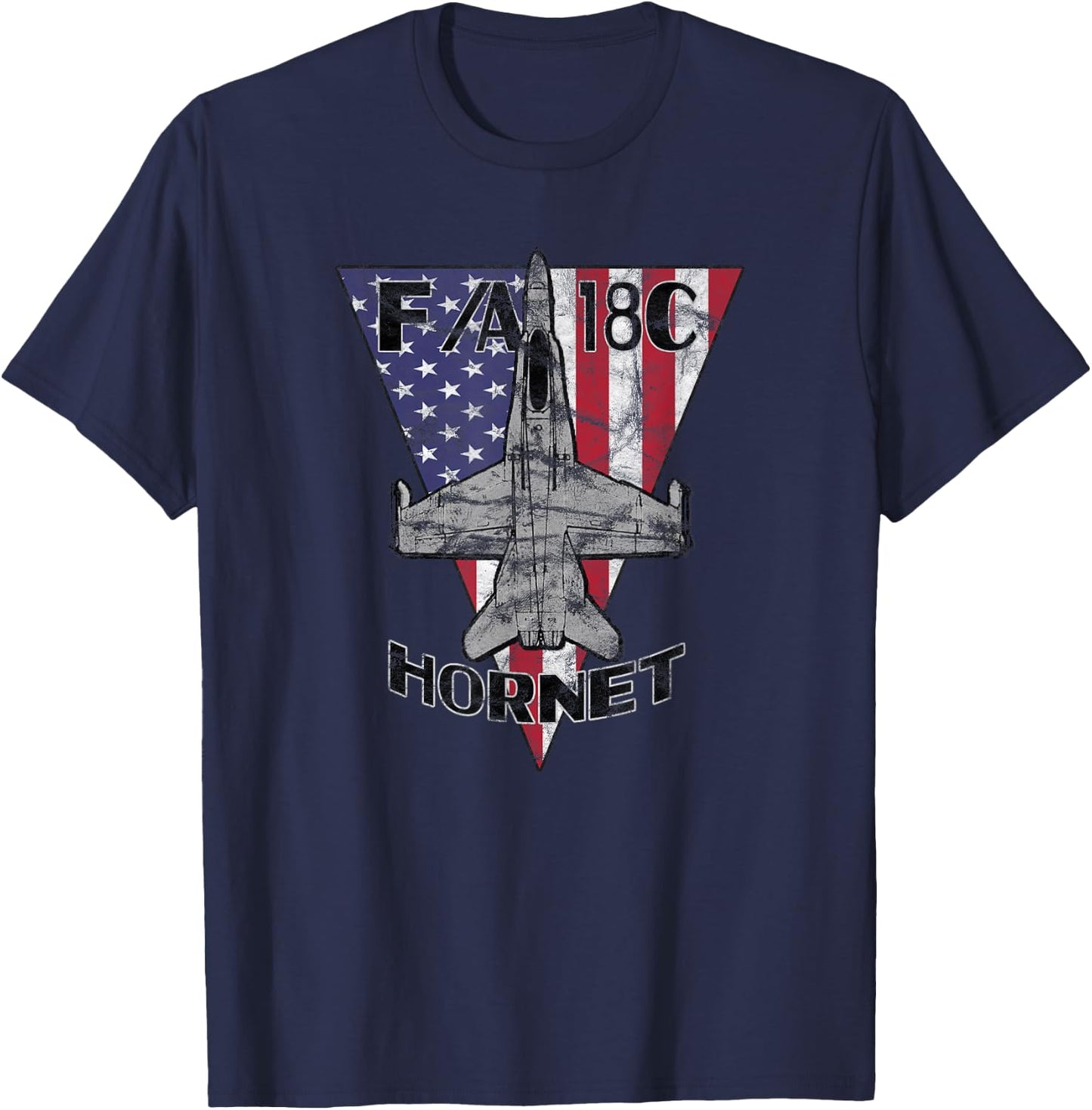 F/A-18C Hornet Military Jet Fighter Patriotic Vintage T-Shirt - T-Shirt | Navy