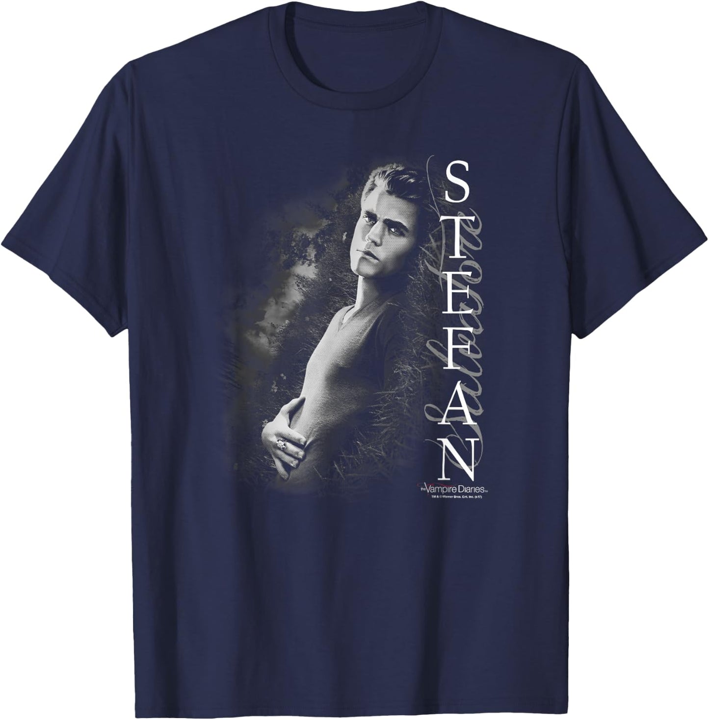 Vampire Diaries Stefan Next to Me T-Shirt - T-Shirt | Navy