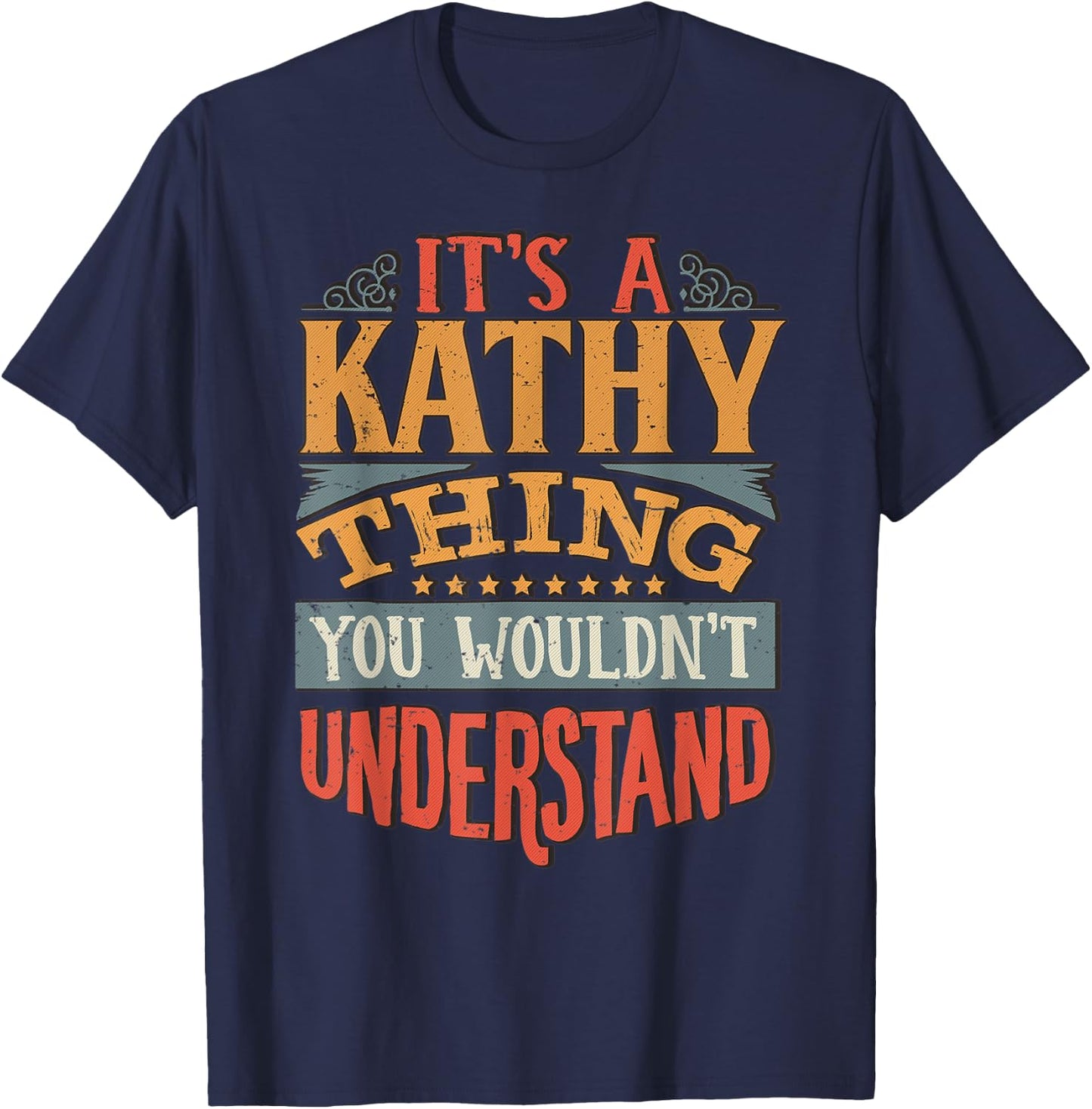 Kathy Name T-Shirt - T-Shirt | Navy