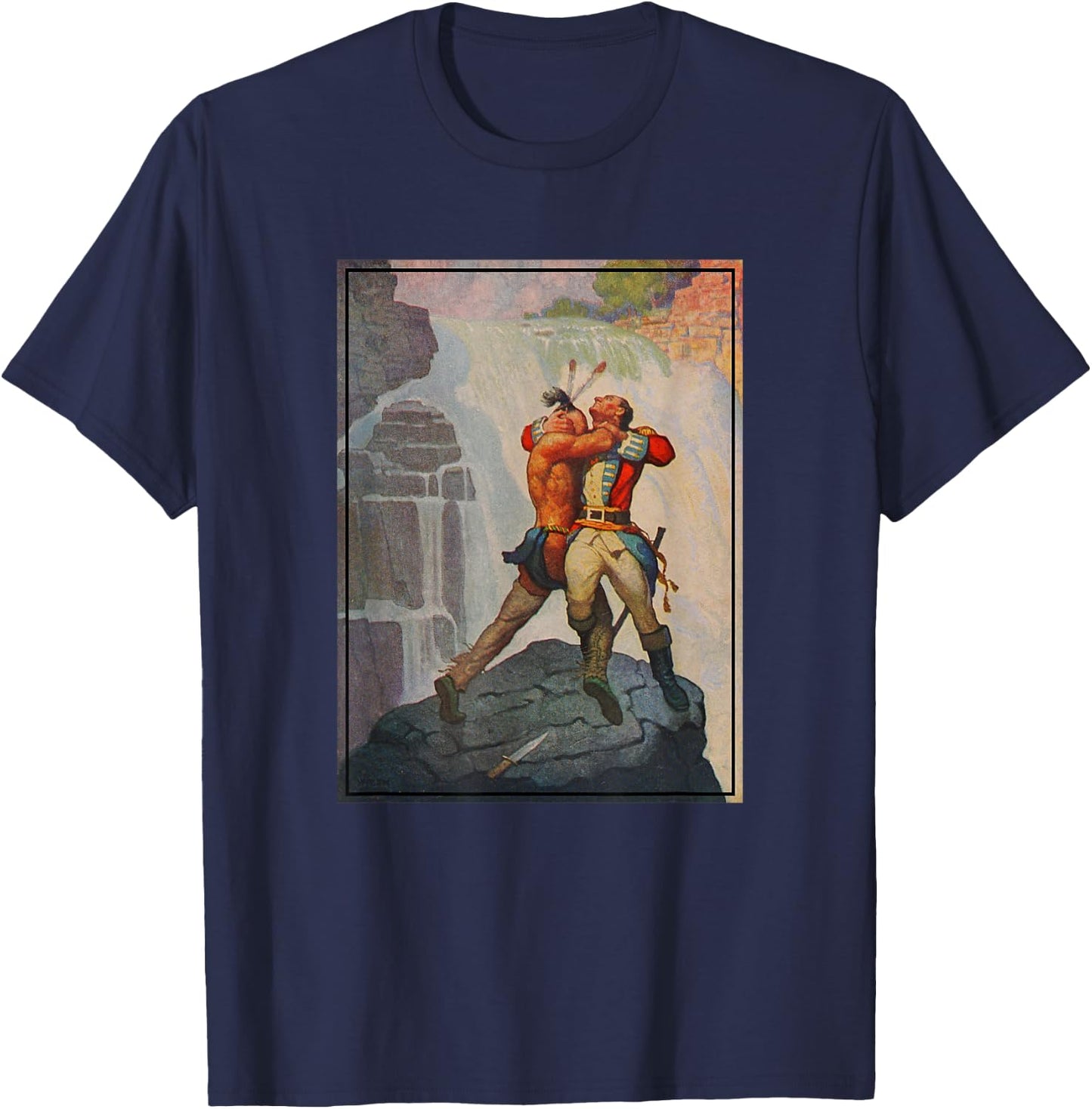 The Last of The Mohicans - Battle of Glens Falls (1919) T-Shirt - T-Shirt | Navy