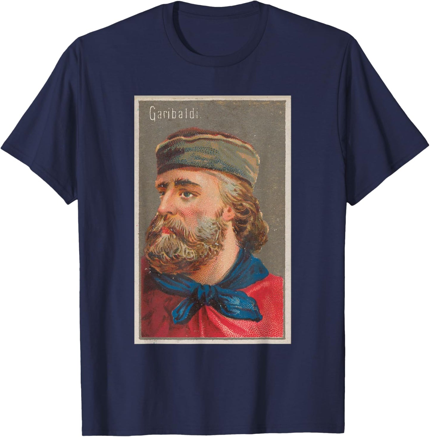 Giuseppe Garibaldi Portrait (1888) T-Shirt - T-Shirt | Navy