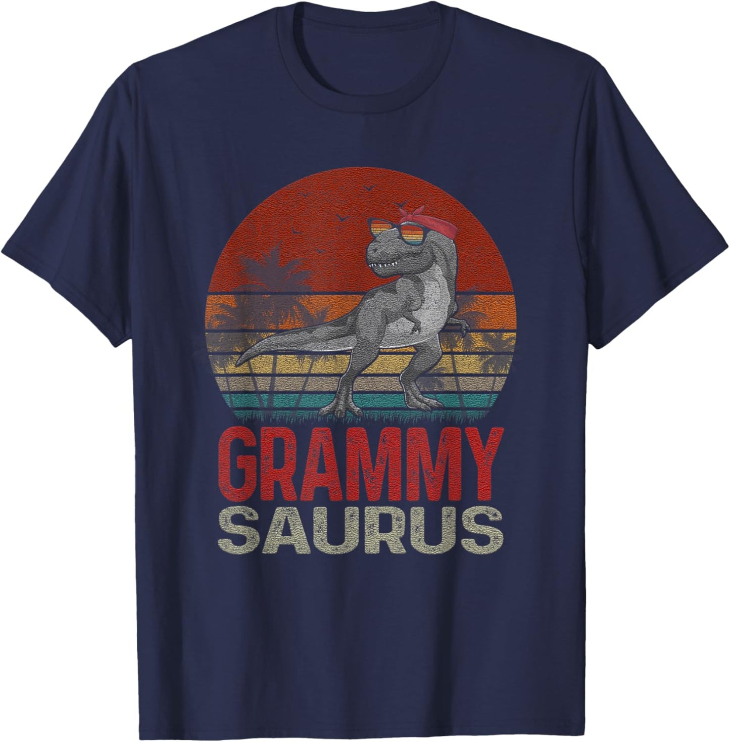 Grammysaurus T Rex Dinosaur Grammy Saurus Family Matching T-Shirt - T-Shirt | Navy