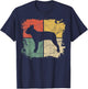 Square Retro Boston Terrier Owner Gift Dog Bostie Dad Mom T-Shirt - T-Shirt | Navy