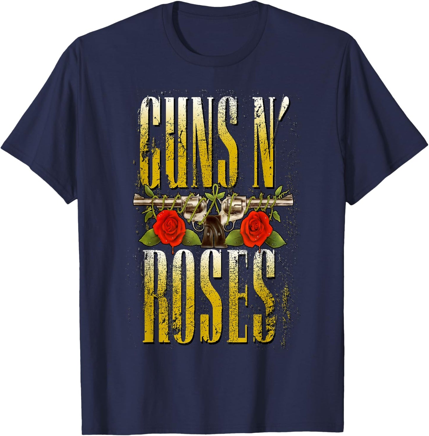 Guns N' Roses Official Big Guns T-Shirt - T-Shirt | Navy