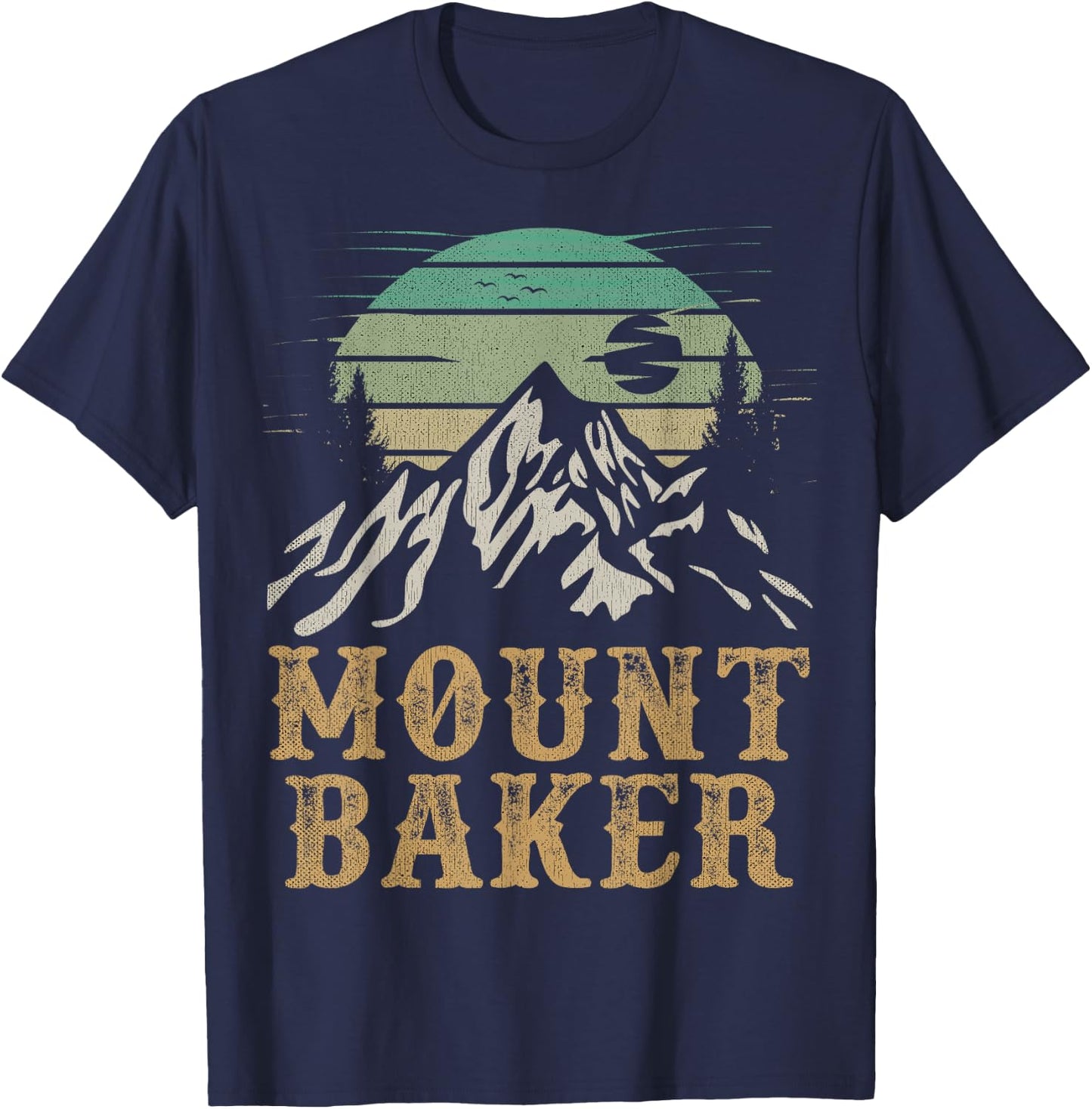 Mount Baker National Park Merchandise Hiking Mount Baker T-Shirt - T-Shirt | Navy