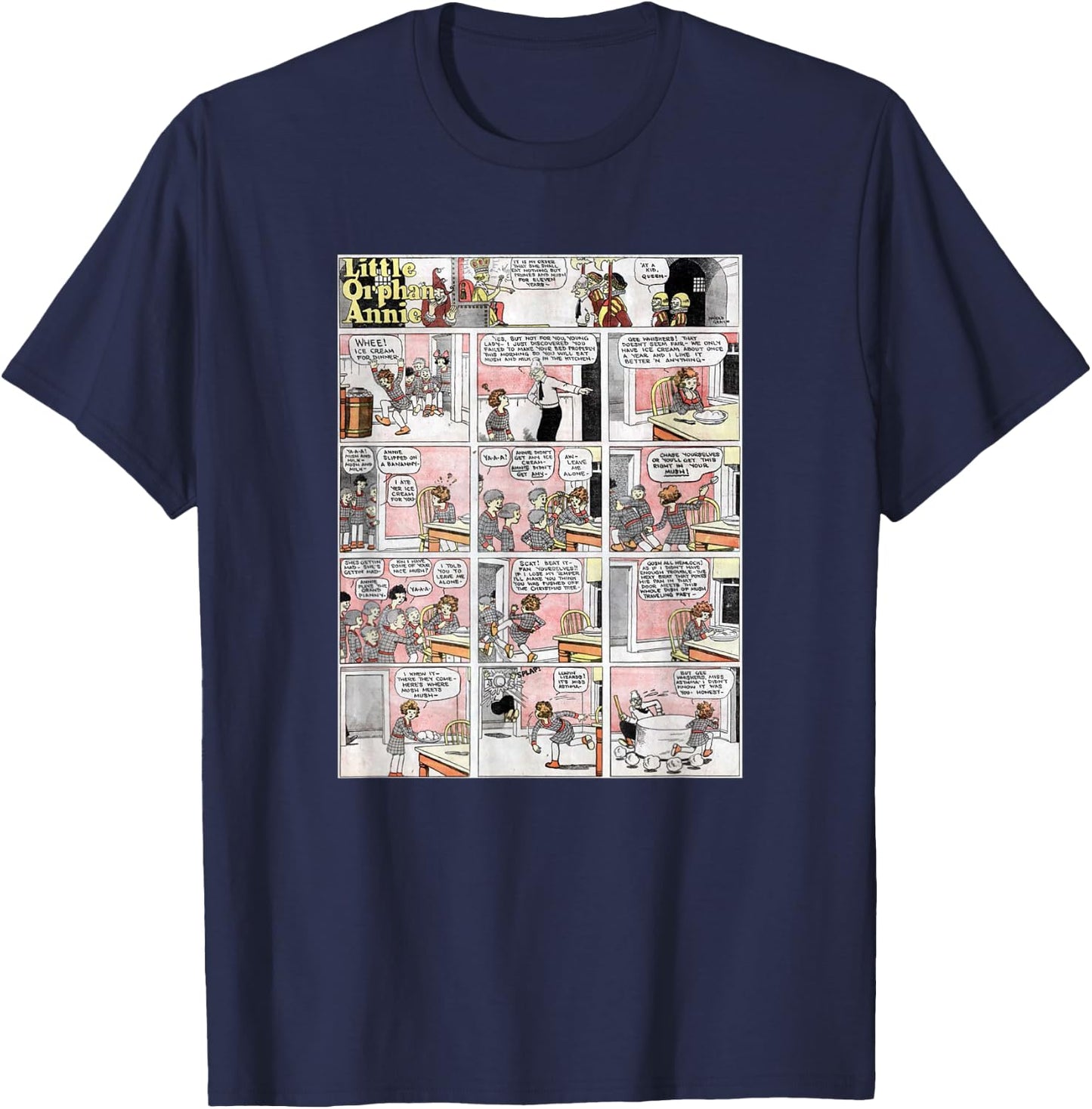 Little Orphan Annie - 1st Published Comic Strip T-Shirt - T-Shirt | Navy