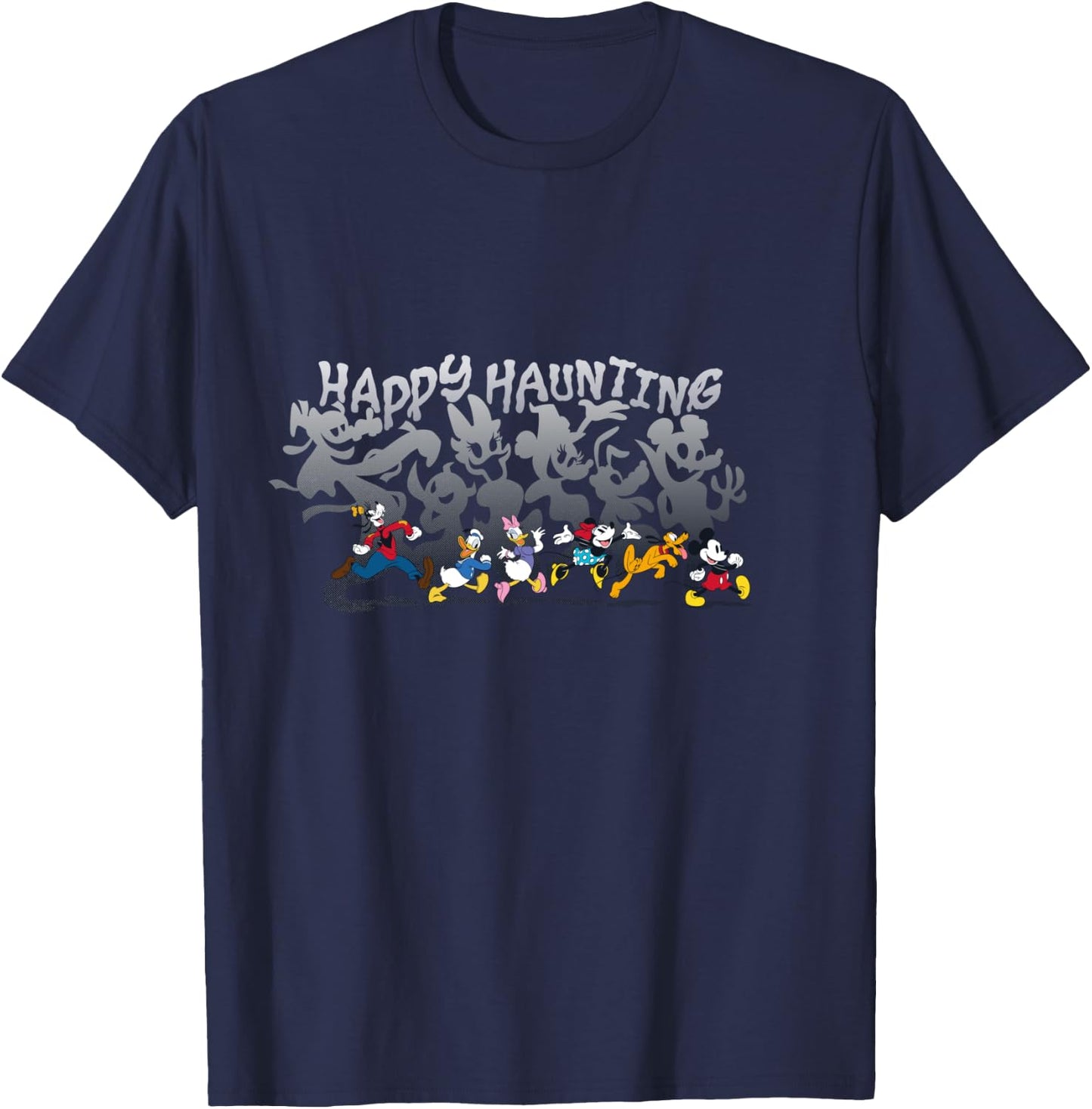 Disney Mickey and Friends Happy Haunting Halloween T-Shirt - T-Shirt | Navy