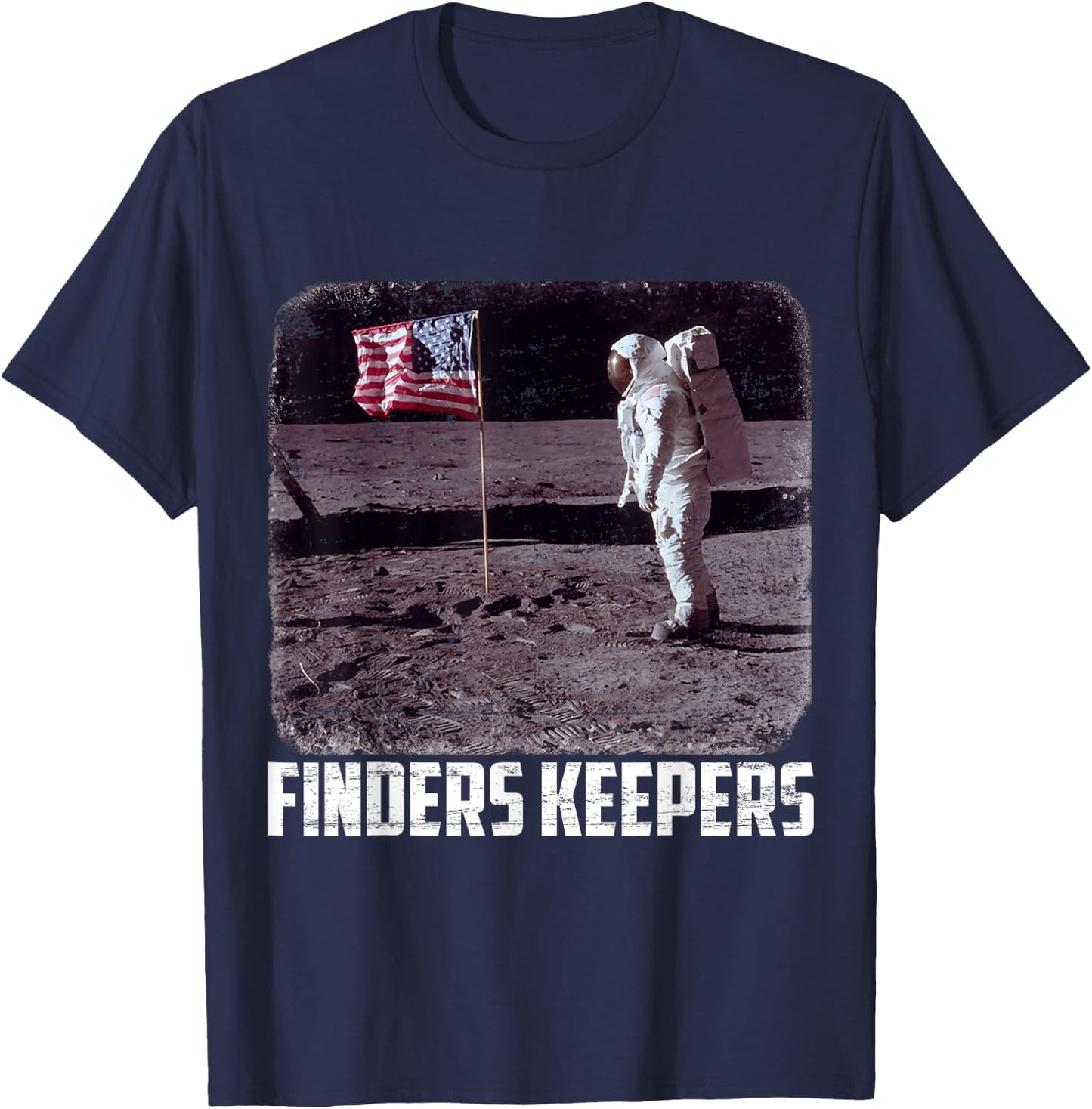 Finders Keepers Moon Landing 50th Anniversary American T-Shirt - T-Shirt | Navy