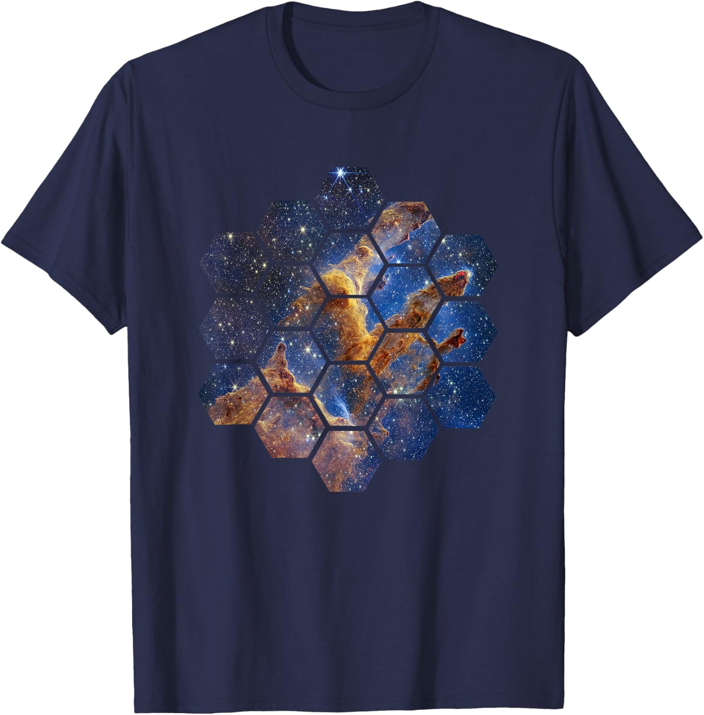 Webb Space Telescope New Image Pillars of Creation JWST T-Shirt - T-Shirt | Navy