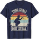 Vintage Retro Baseball Catcher Thou Shalt Not Steal T-Shirt - T-Shirt | Navy