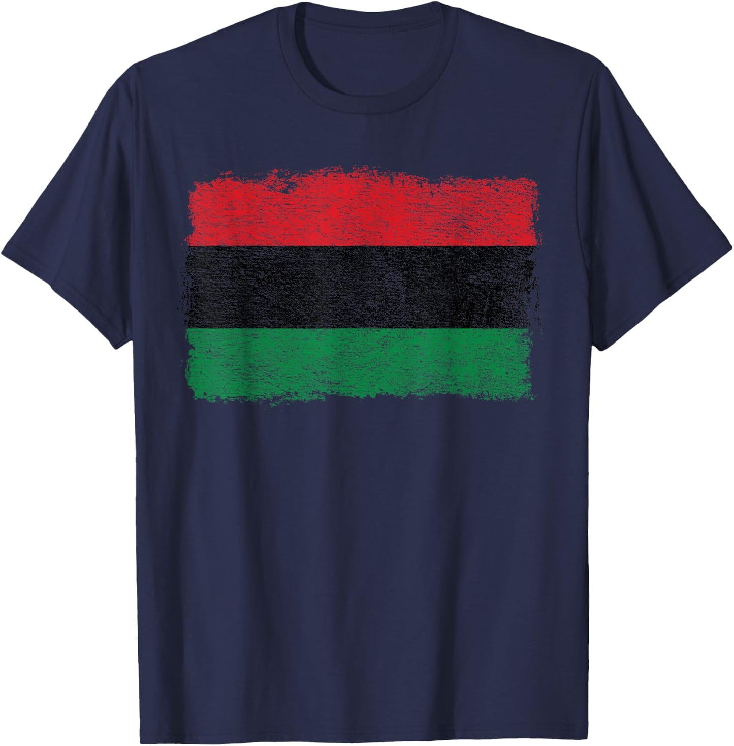 PAN African Flag Black Liberation Banner Black Pride T-Shirt - T-Shirt | Navy