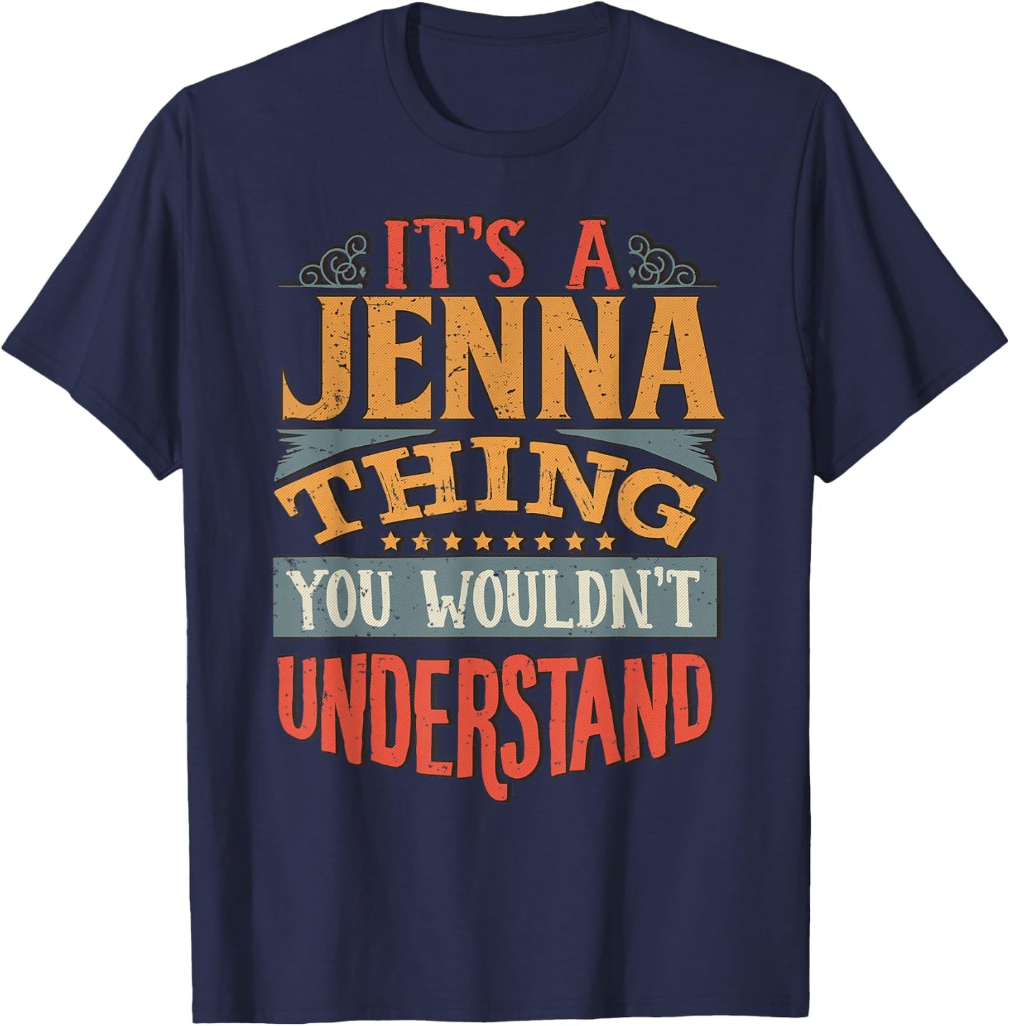 Jenna Name T-Shirt - T-Shirt | Navy