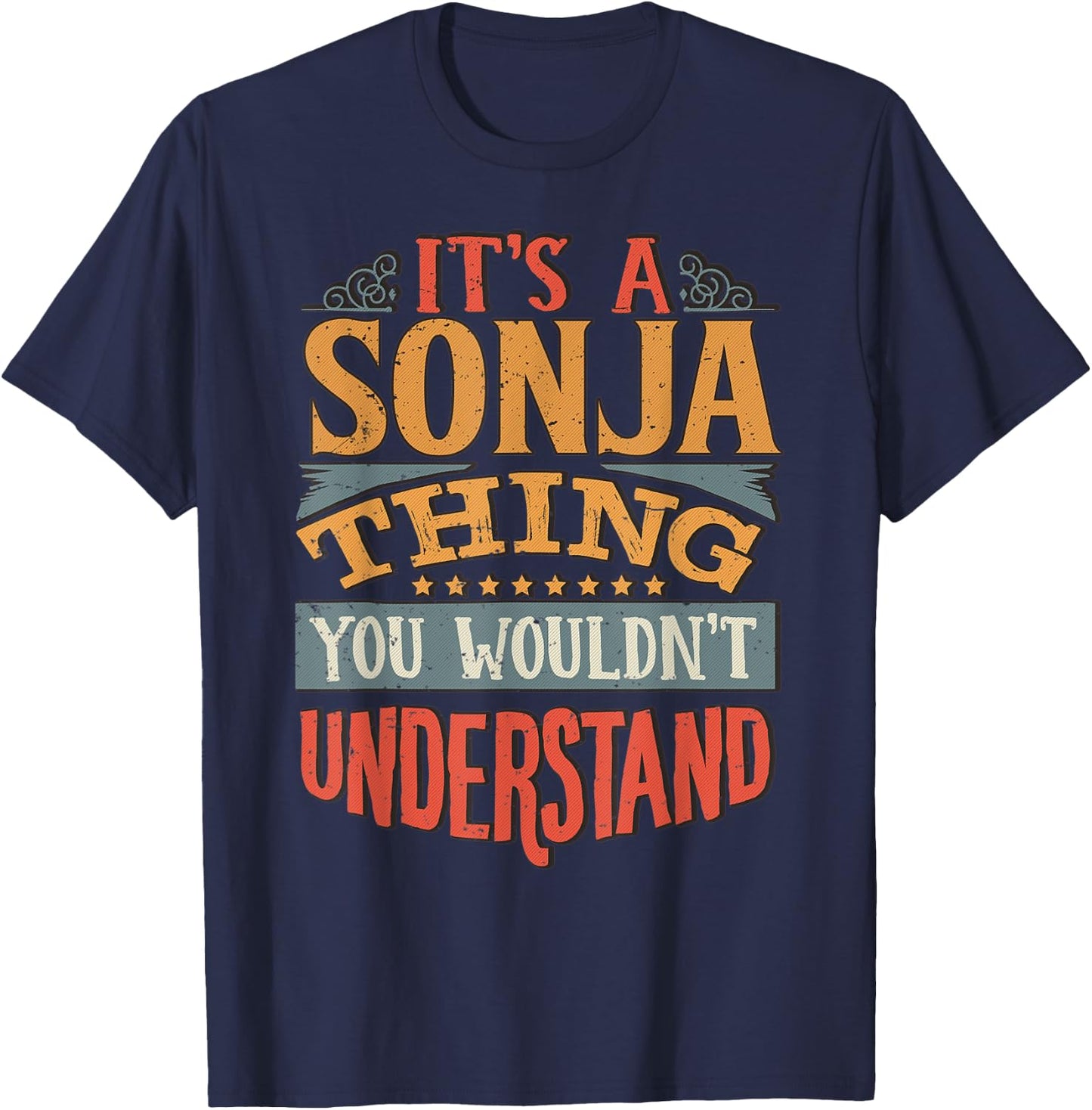 Sonja Name T-Shirt - T-Shirt | Navy