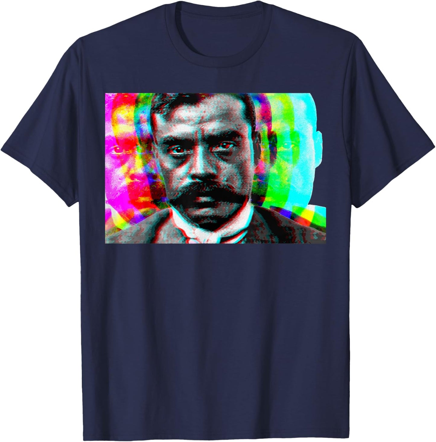 Emiliano Zapata Mexican Flag La Revolucion Mexicana 3D T-Shirt - T-Shirt | Navy