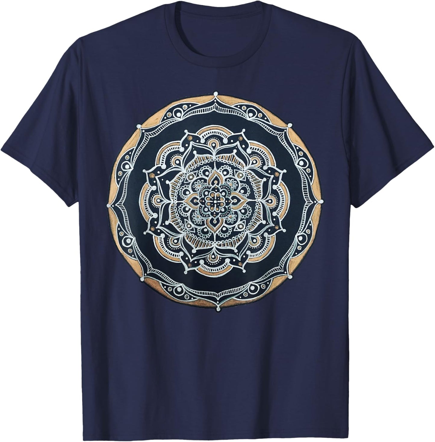 Sacred Fractal Geometry Art To Spread Good Vibe T-Shirt - T-Shirt | Navy