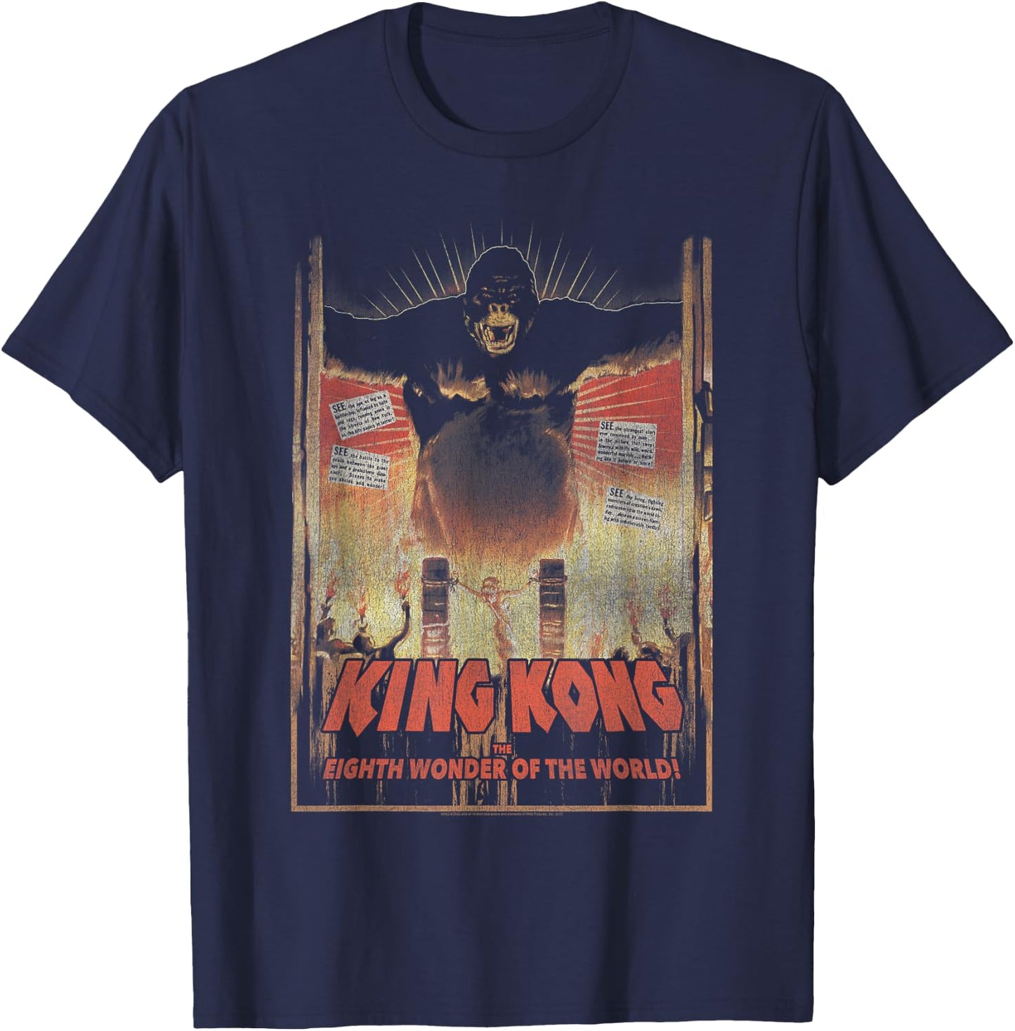 King Kong Eighth Wonder of The World T-Shirt - T-Shirt | Navy