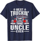 Best Truckin' Uncle Ever USA Flag Men T-Shirt - T-Shirt | Navy