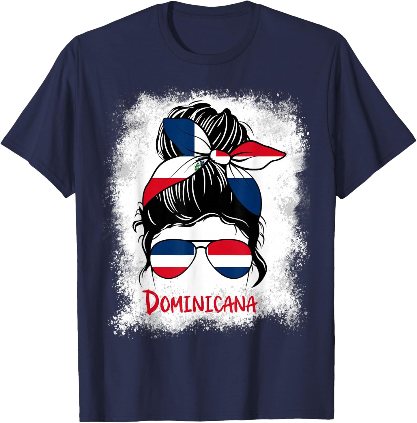 Dominicana Bleached Dominican Republic Girl Woman Small T-Shirt - T-Shirt | Navy