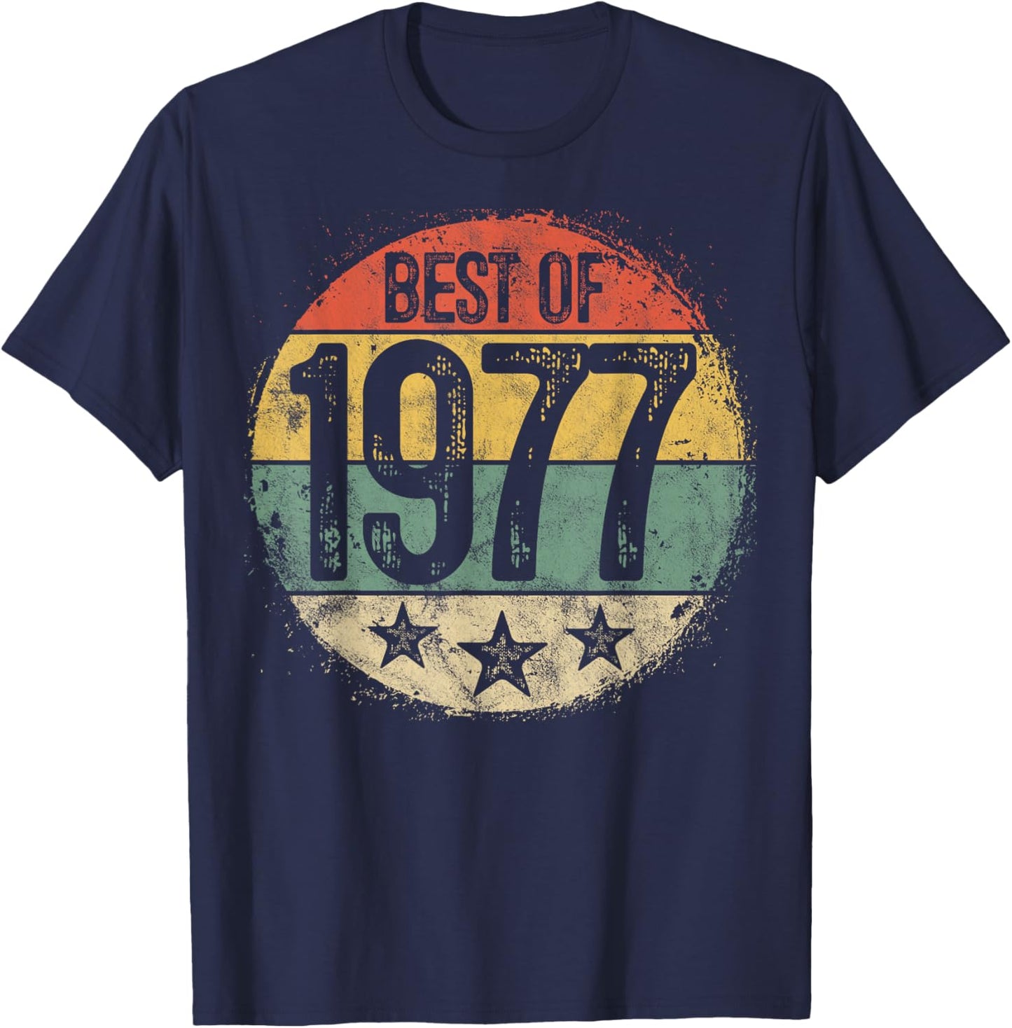 Best of 1977 48th Birthday Gifts Women 48 Year Old T-Shirt - T-Shirt | Navy